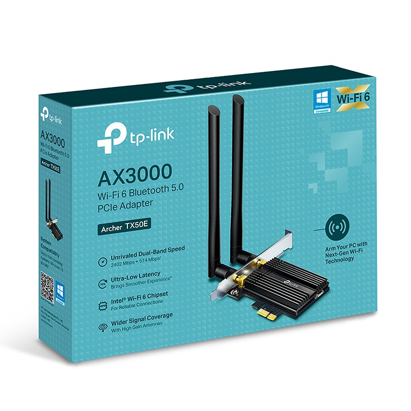 TARJETA PCI-E TP-LINK WIFI DUALBAND Y BLUETOOTH 5.0 ARCHER TX50E AX3000