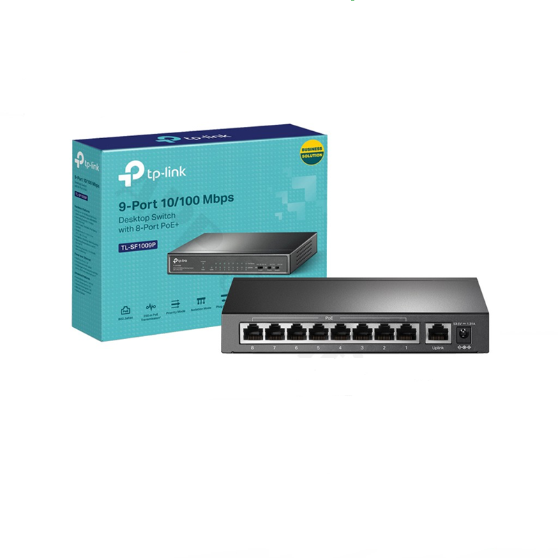 SWITCH TP-LINK 9 PUERTOS 10/100Mbps POE HASTA 65W TL-SF1009P