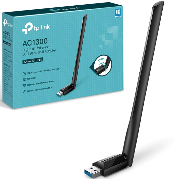 ANTENA USB 3.0 WIFI DUALBAND TP-LINK AC1300 ARCHER T3U PLUS 53413