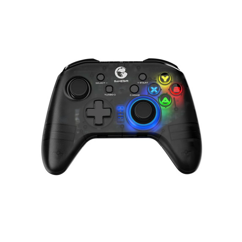 CONTROL BLUETOOTH Y 2.4GHz GAMESIR T4 PRO SWITCH PC IOS ANDROID NEGRO RGB CON SOPORTE PARA MOVILES