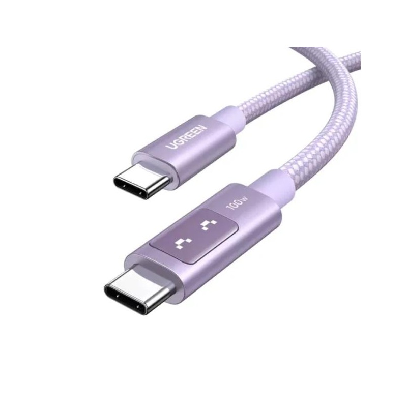 CABLE USB-C MACHO-MACHO UGREEN UNO L509 100W MORADO 2MTS 65126