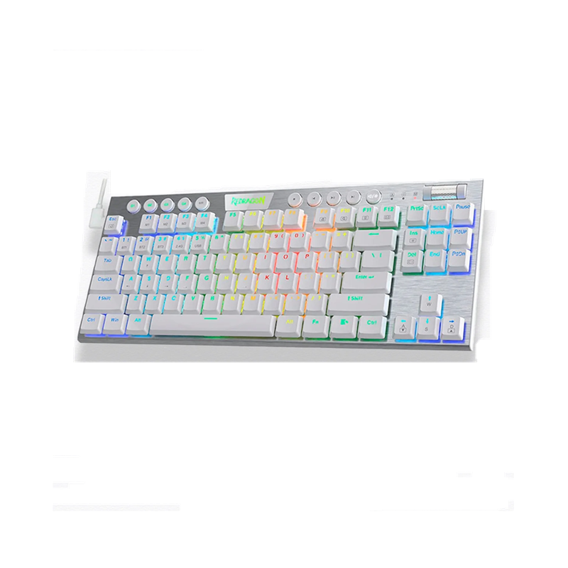 TECLADO MECANICO USB REDRAGON HORUS TKL K622W-RGB SWITCH RED LOW PROFILE