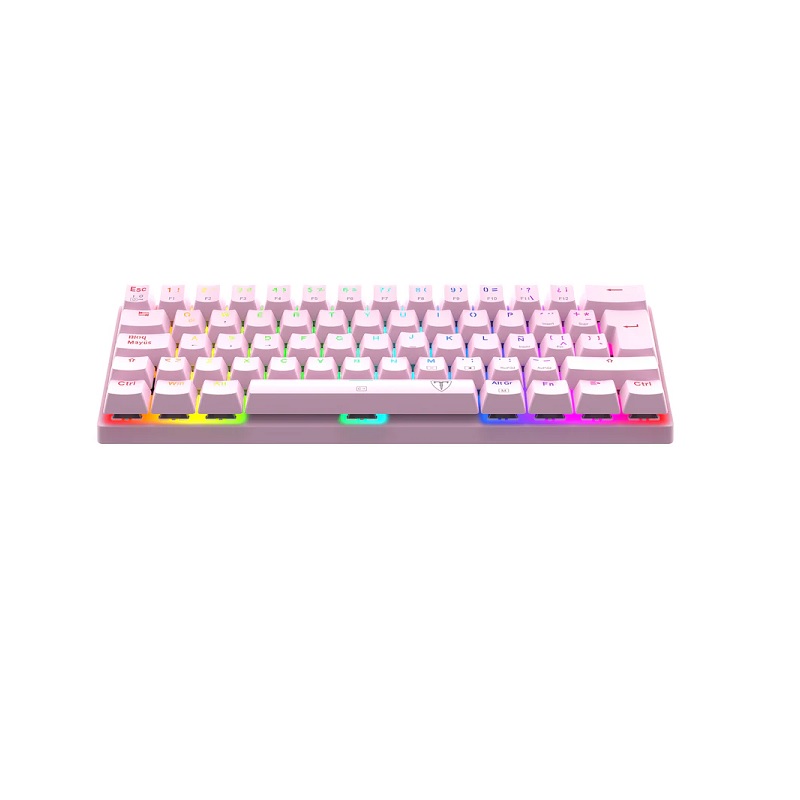 TECLADO MECANICO T-DAGGER ARENA ROSADO SW RED RAINBOW BACKLIGHT T-TGK321P-RGB