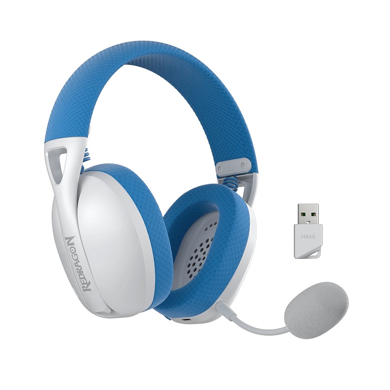 HEADSET INALAMBRICOS BT REDRAGON IRE PRO H848B AZUL/BLANCO