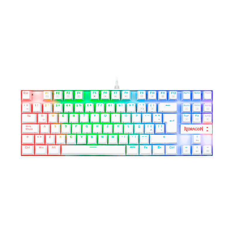 TECLADO MECANICO REDRAGON KUMARA K552W-RGB WHITE SP SW RED