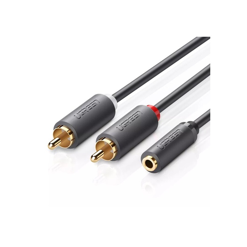 ADAPTADOR DE AUDIO 3.5 HEMBRA A 2 RCA MACHO UGREEN AV102 10588