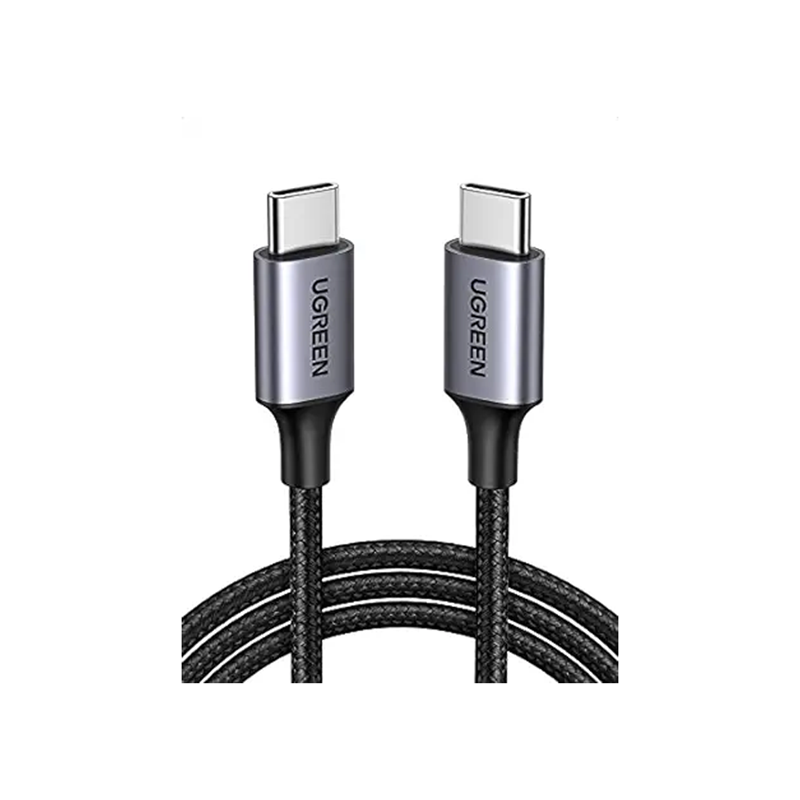 CABLE USB TIPO C MACHO MACHO UGREEN 50150 1M NEGRO GRIS HASTA 60W