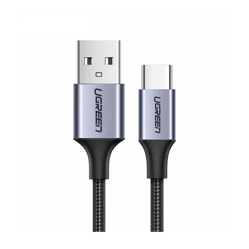 CABLE USB HACIA USB TIPO C UGREEN 60128 2M BRAIDED 3A NEGRO