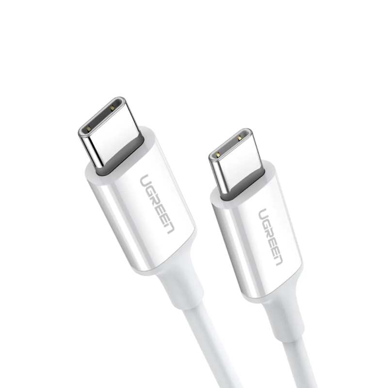 CABLE USB TIPO C MACHO MACHO UGREEN 60518 1M BLANCO HASTA 60W