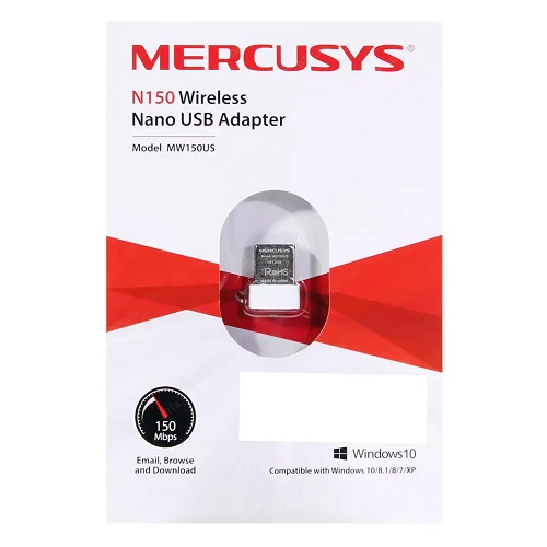 TARJETA USB MINI WIFI MERCUSYS MW150US 150MBP/S