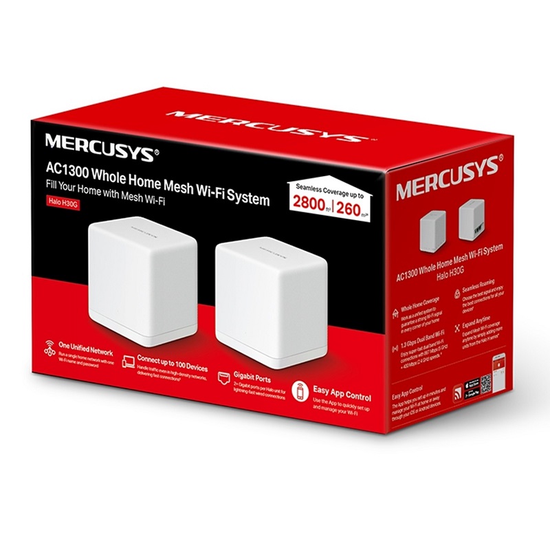 ROUTER MESH MERCUSYS DUALBAND AC1300 HALO H30G PACK 2