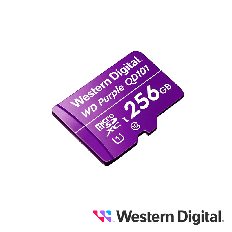 MEMORIA MICROSD WESTERN DIGITAL 256GB WD PURPLE  WDD256G1P0C VIDEOVIGILANCIA