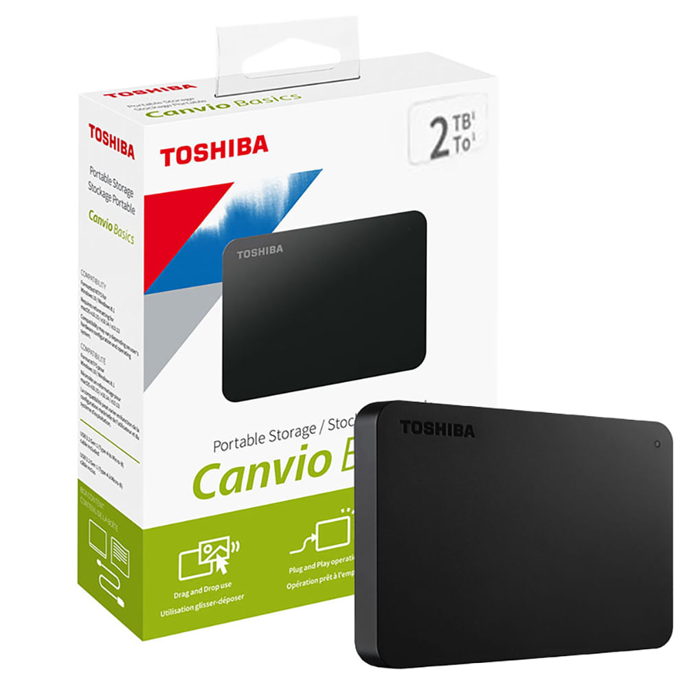 DISCO DURO EXTERNO TOSHIBA 2TB USB 3.2
CANVIO BASICS