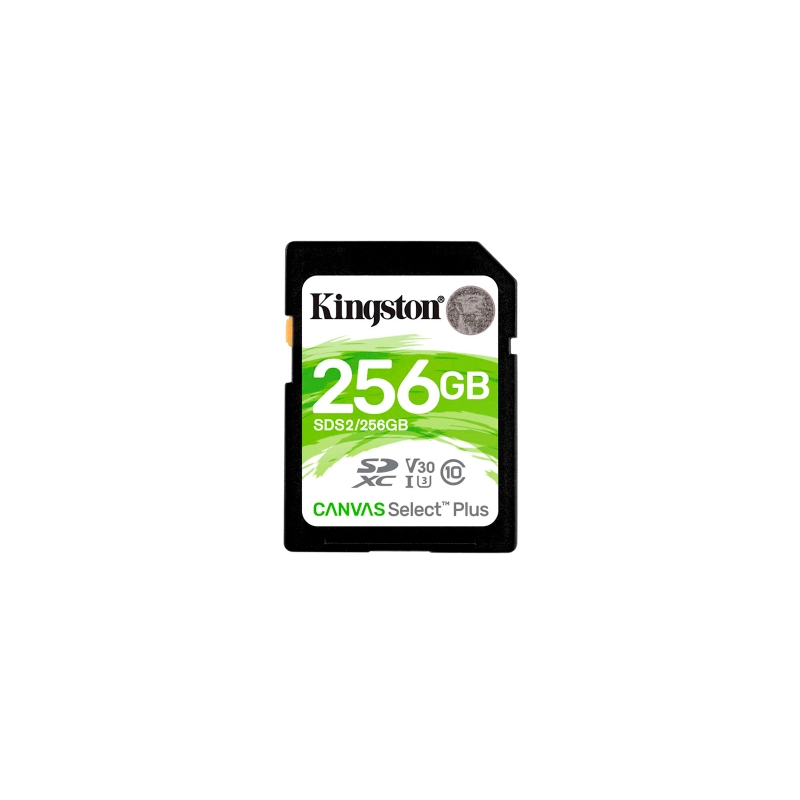 MEMORIA SD KINGSTON 256GB CANVAS SELECT PLUS U3 C10 SDS2/256GB 