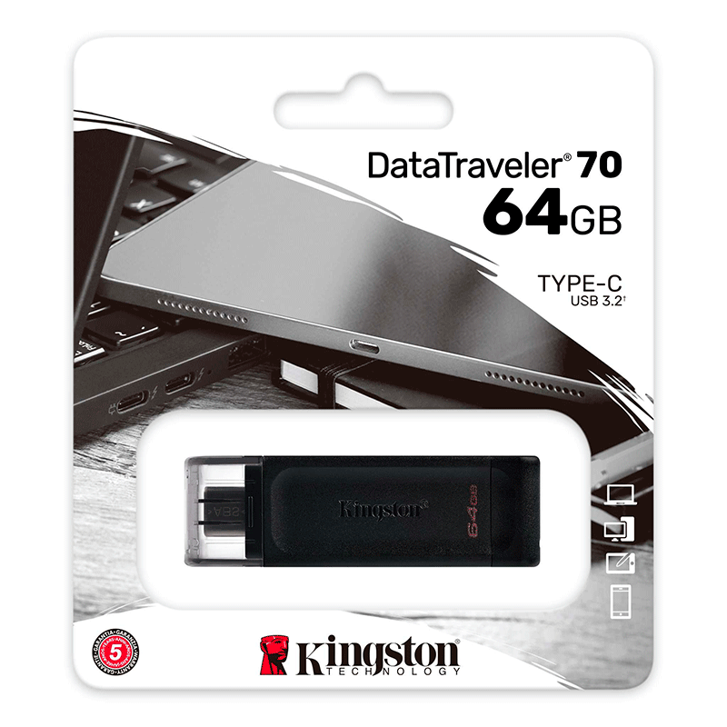 MEMORIA USB TIPO C  KINGSTON 64GB DT70/64GB