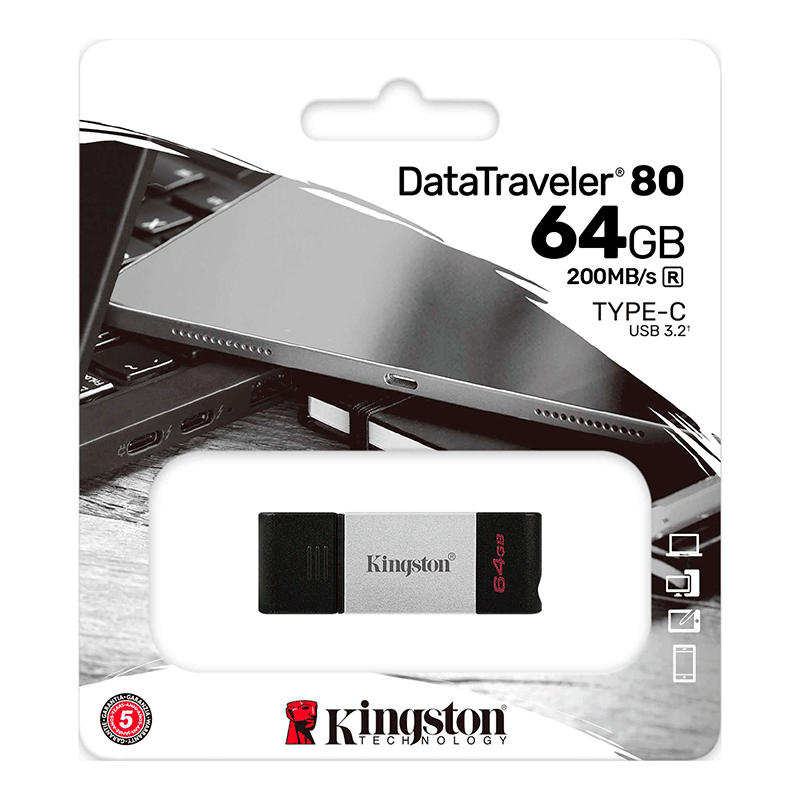 MEMORIA USB TIPO C  KINGSTON 64GB DT80/64GB