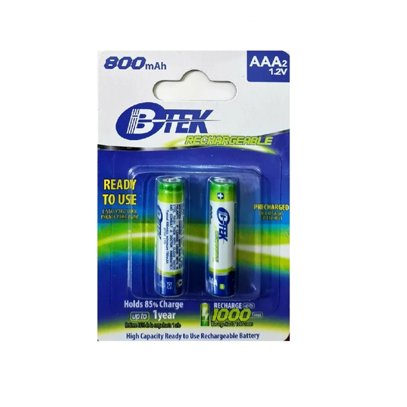 BATERIA AAA RECARGABLE BTEK 800mAh 1.2V