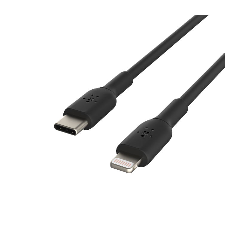 CABLE USB TIPO C A LIGHTNING BELKIN 3.3FT/1M CAA003BT1MBK NEGRO