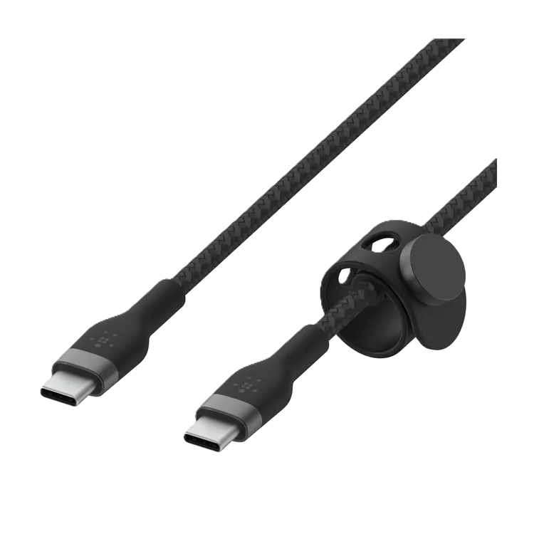 CABLE USB TIPO C MACHO-MACHO BELKIN BOOSTCHARGE PRO FLEX 2MTCAB011BT2MBK NEGRO HASTA 60W