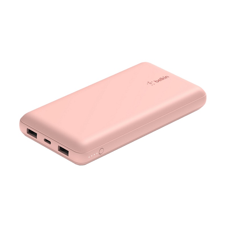 POWERBANK BELKIN 20K USB TIPO C Y USB TIPO A 15W BPB012BTRG PINK