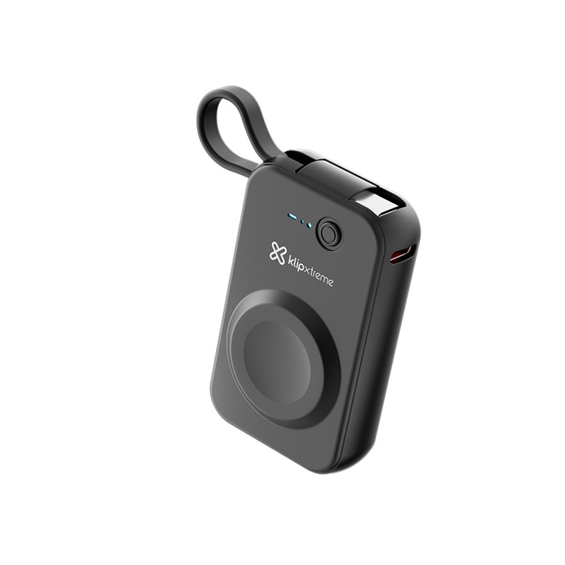 POWERBANK KLIP XTREME KPB-050 POWERWATCH 2000mAh CARGA INALAMBRICA USB-C TAMAÑO COMPACTO