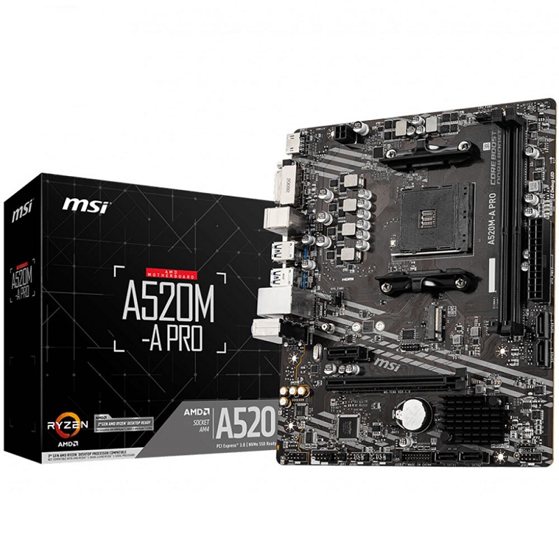 MOTHERBOARD MSI A520M-A PRO AM4 911-7C96-031