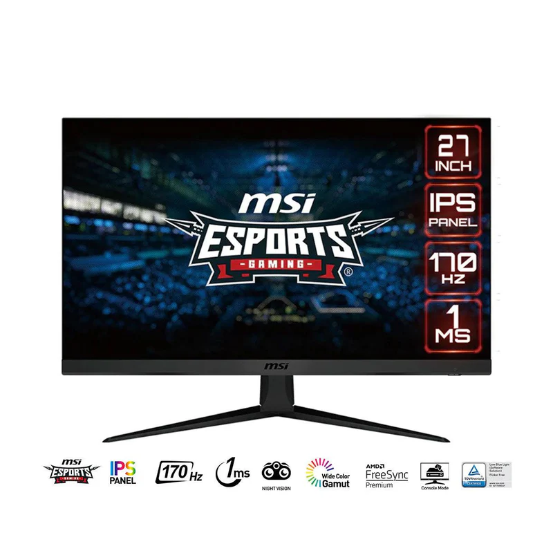 MONITOR MSI G2712 PANEL  IPS FHD 170Hz 27P 1MS MPRT HDMI DP