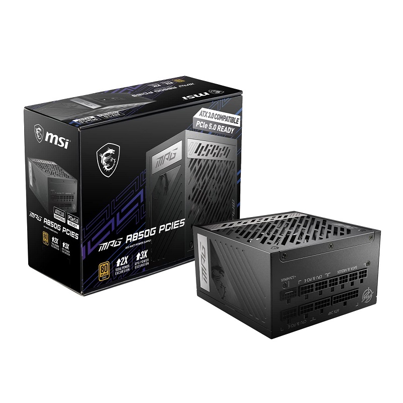 FUENTE DE PODER MSI MPG A850G PCIE5 850W 80+GOLD FULL MODULAR