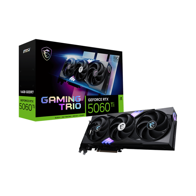 TARJETA DE VIDEO MSI GAMING TRIO RTX5060TI 16GB GDDR7 G506T-16GTC