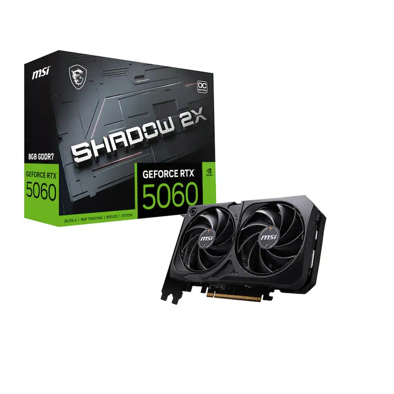 TARJETA DE VIDEO MSI SHADOW 2X RTX5060 8GB GDDR7 OCE G5060-8S2C