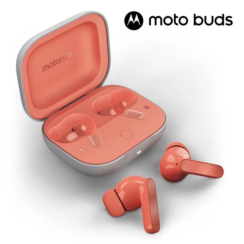 AURICULARES TWS BLUETOOTH MOTOROLA BUDS ANC HI-RES IPX4 ROSA DURAZNO PG38C05876