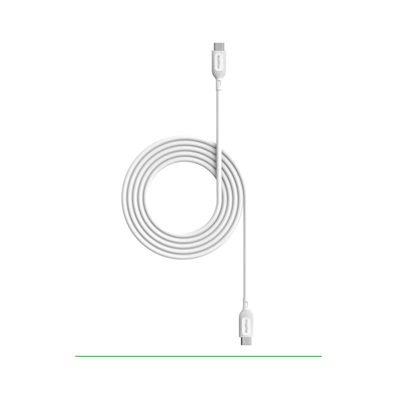 CABLE USB TIPO C MACHO MACHO MOPHIE ESSENTIALS 2MTS HASTA 60W 409912187 BLANCO