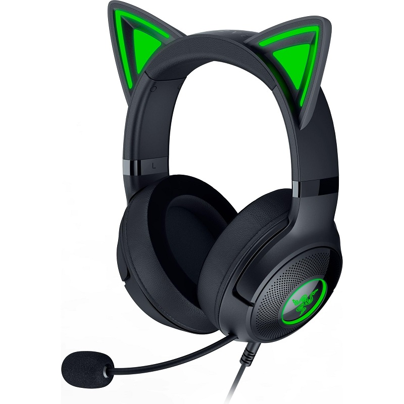 HEADSET USB RAZER KRAKEN KITTY V2 BLACK RGB RZ04-04730100-R3U1 