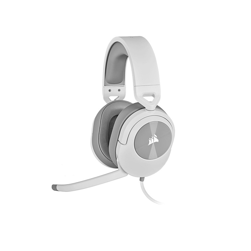 HEADSET CORSAIR HS55 SURROUND v2 CA-9011390-NA PC MAC PS5 NS blanco-gris