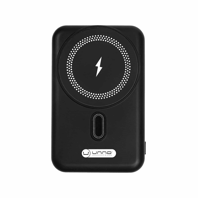 POWERBANK INALAMBRICO UNNO 10000mAh USB TIPO-C 20W USB TIPO A 18W PB2311BK NEGRO