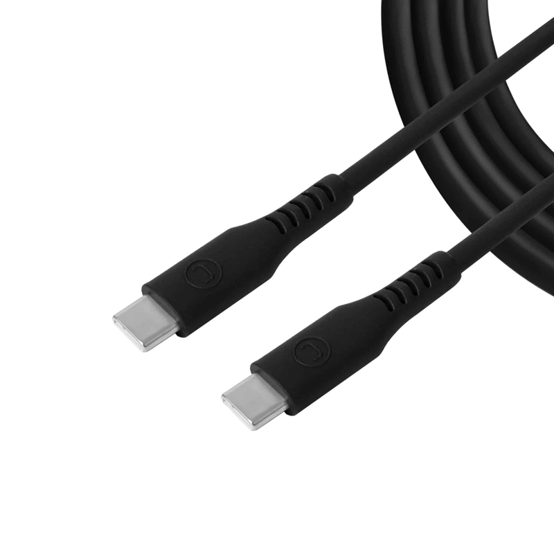 CABLE USB TIPO C MACHO-MACHO UNNO 5FT CB4073BK 65W NEGRO