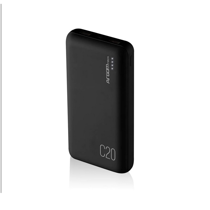 POWERBANK ARGOM C20 20000mAh DUAL USB 5V/2A ARG-PB-1145BK