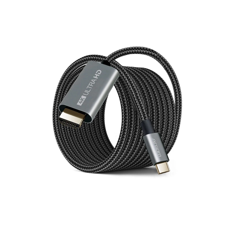 CABLE USB-C A HDMI 4K BRAIDED 6FT ARGOM ARG-CB-0091