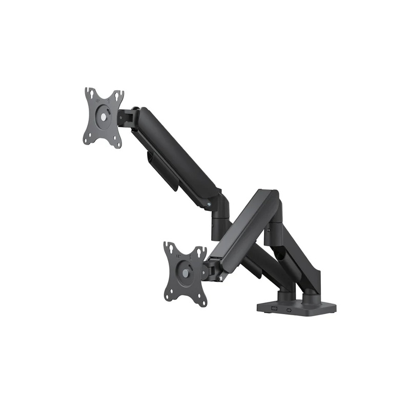 SOPORTE DOBLE NEUMATICO PARA MONITOR CON TORNILO DE PRESION VESA 75 100 HASTA 32P ARGOM ARG-BR-1615
