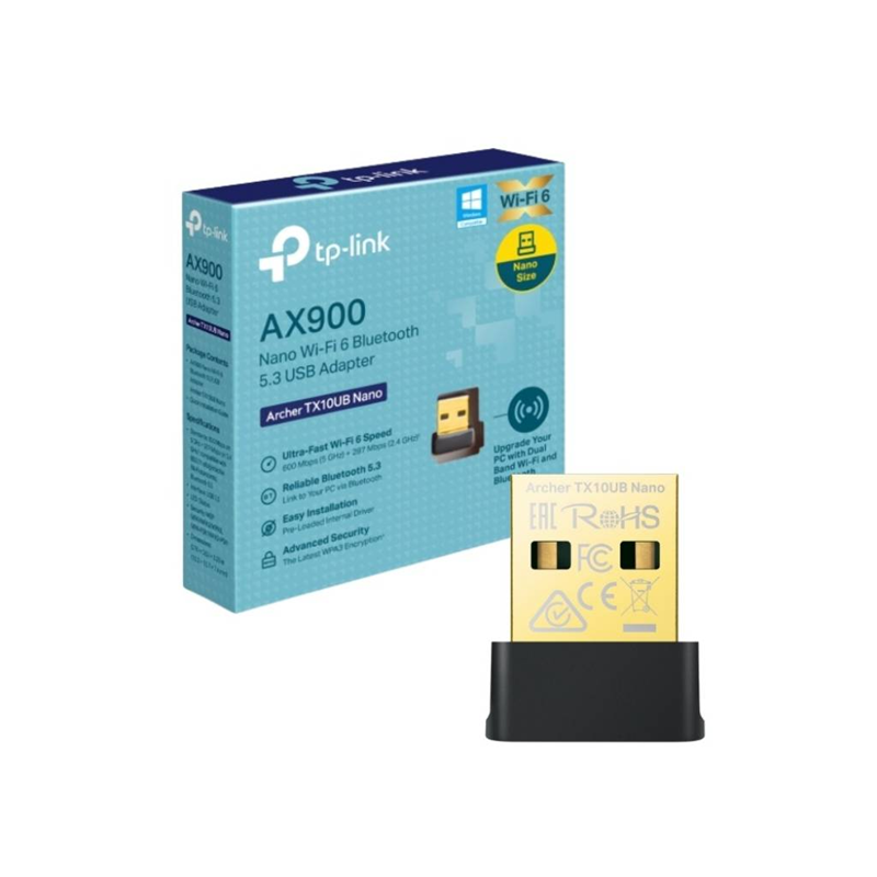 TARJETA USB DUALBAND WIFI TP-LINK AX900 ARCHER TX10UB WI-FI6 Y BLUETOOTH 5.3