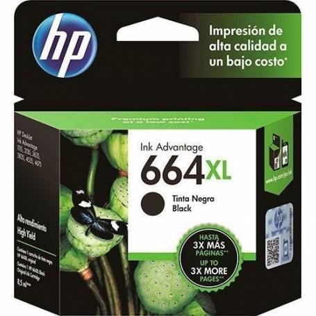 CARTUCHO HP 664XL NEGRO F6V31AL 8.5ML