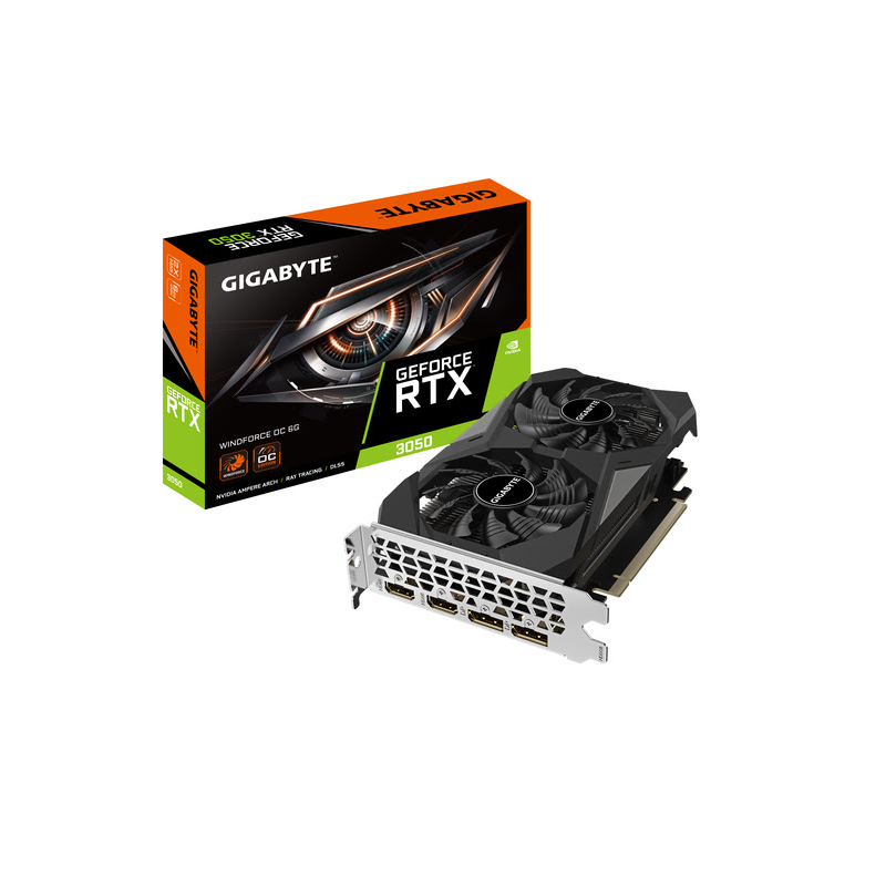 TARJETA DE VIDEO GIGABYTE RTX3050 6GB GDDR6 WINDFORCE OCE GV-N3050WF2OC-6GD