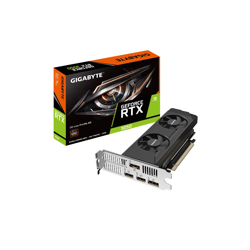 TARJETA DE VIDEO GIGABYTE RTX3050 6GB GDDR6 LOW PROFILE OCE GV-N3050OC-6GL