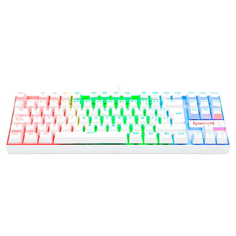 TECLADO MECANICO REDRAGON KUMARA K552W-RGB WHITE SP SW RED