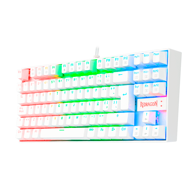 TECLADO MECANICO REDRAGON KUMARA K552W-RGB WHITE SP SW RED