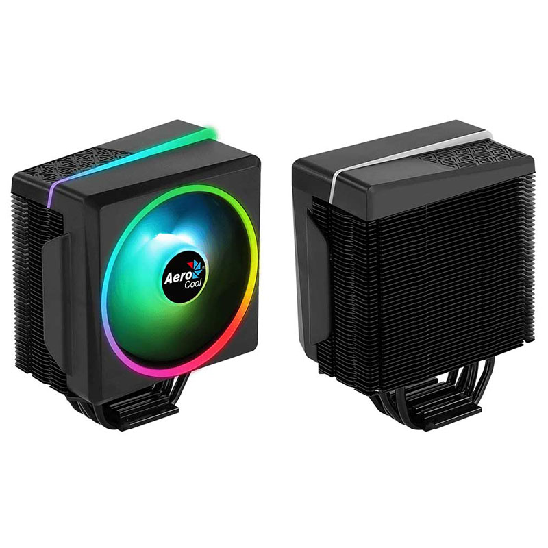 DISIPADOR DE AIRE AEROCOOL CYLON 4F RGB PARA PROCESADOR INTEL Y AMD 