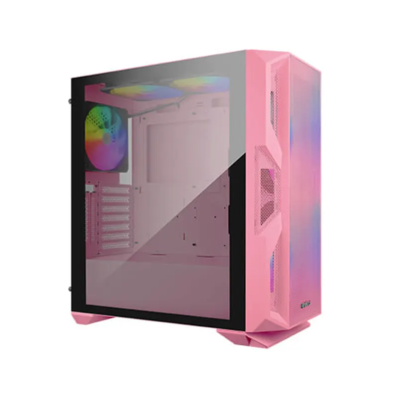 CASE MIDTOWER ANTEC NX800 PINK TEMPERED GLASS 3FAN ARGB