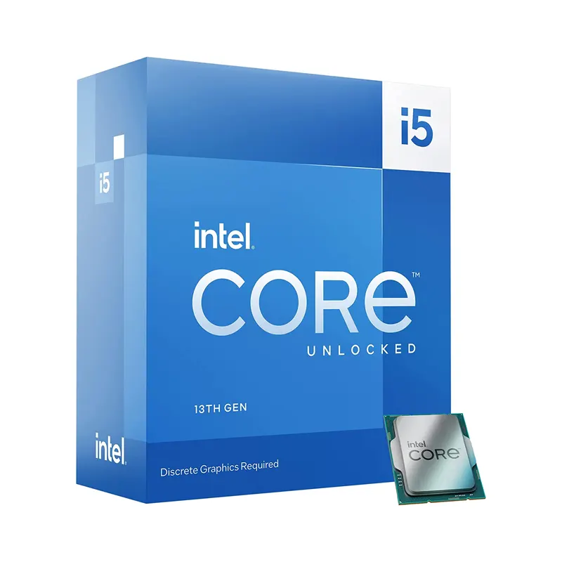 PROCESADOR INTEL CORE i5 13600KF 6P+8E+14T 24M LGA1700 REQUIERE GPU Y DISIPADOR TERMICO