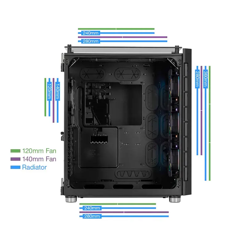 CASE MIDTOWER CORSAIR CRYSTAL SERIES 680X RGB BLACK CC-9011168-WW