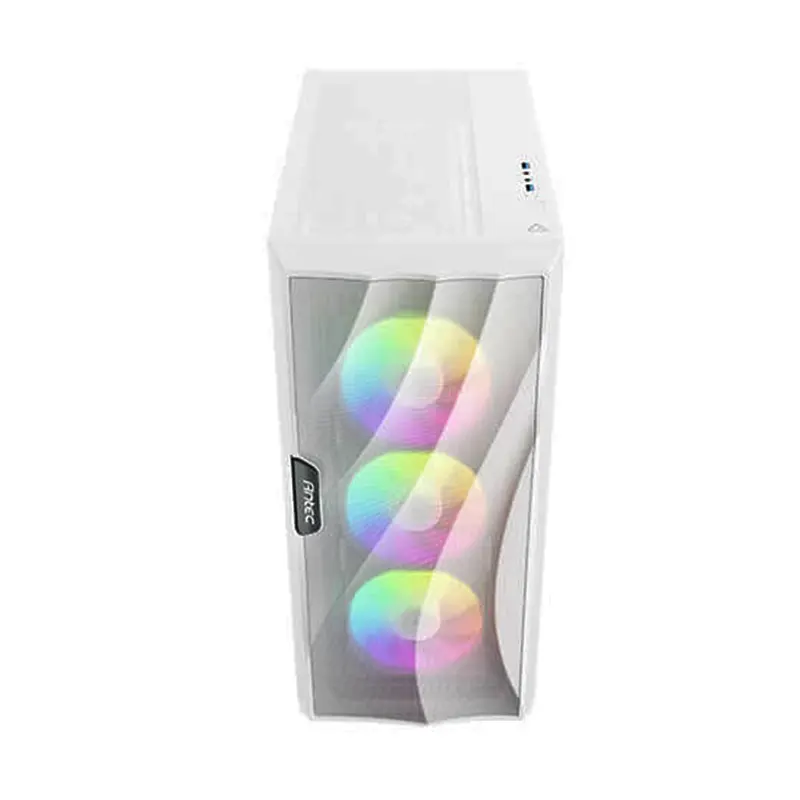 CASE MIDTOWER ANTEC DF700 FLUX WHITE TEMPERED GLASS 3 FAN RGB +2 FAN+HUB